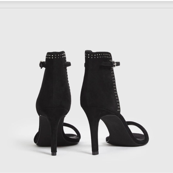 All Saints Black Avia Studded Black Suede Heels size 38 - Picture 9 of 10